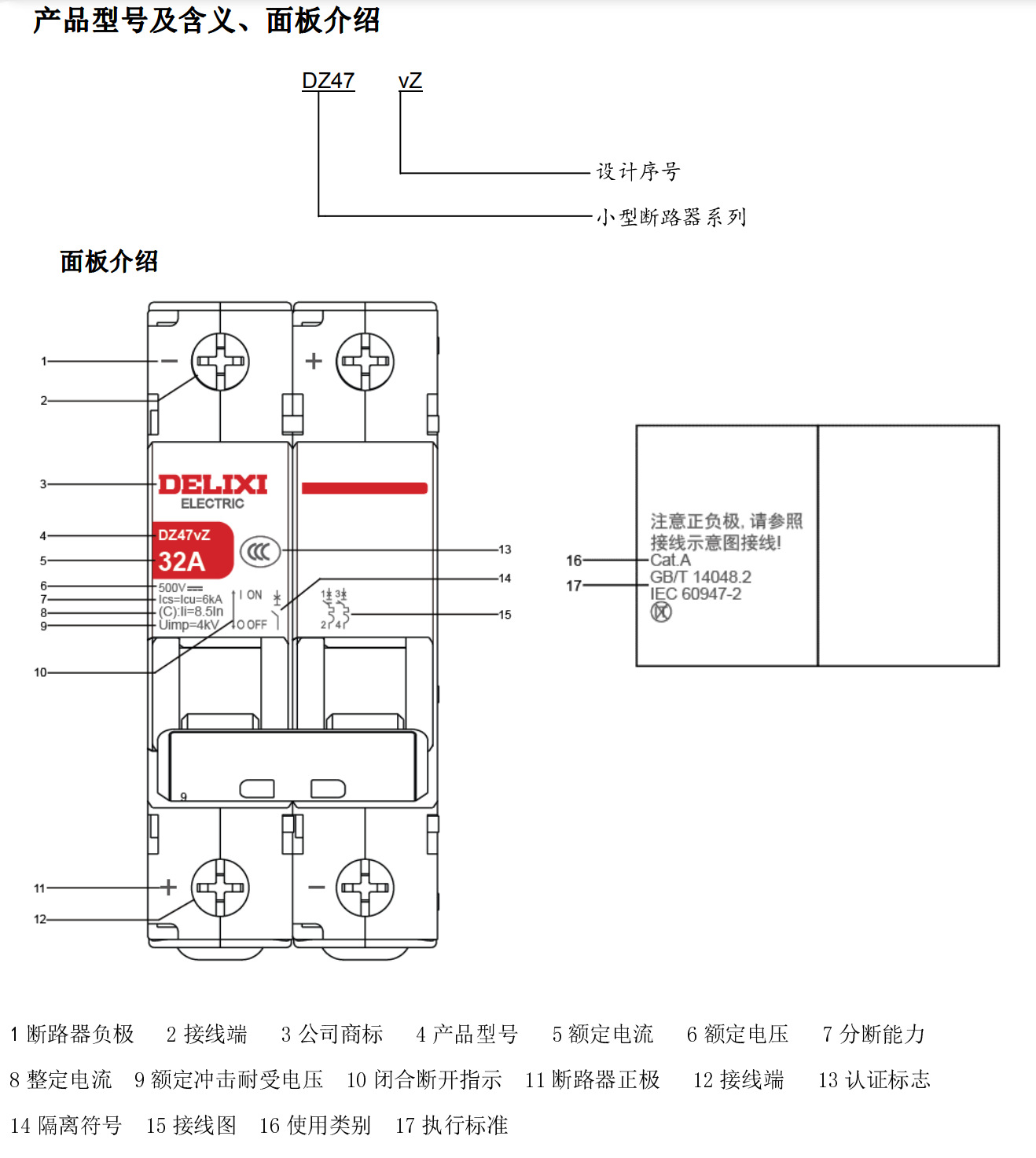 德力西小型斷路器